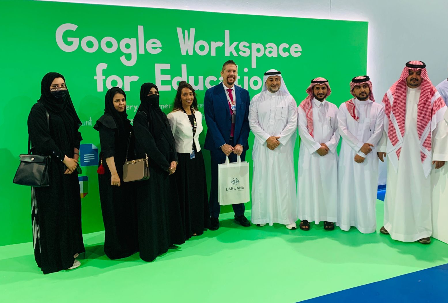 Dr. Wilkens with the Dar Jana delegation at a Google Workspace for Education event
