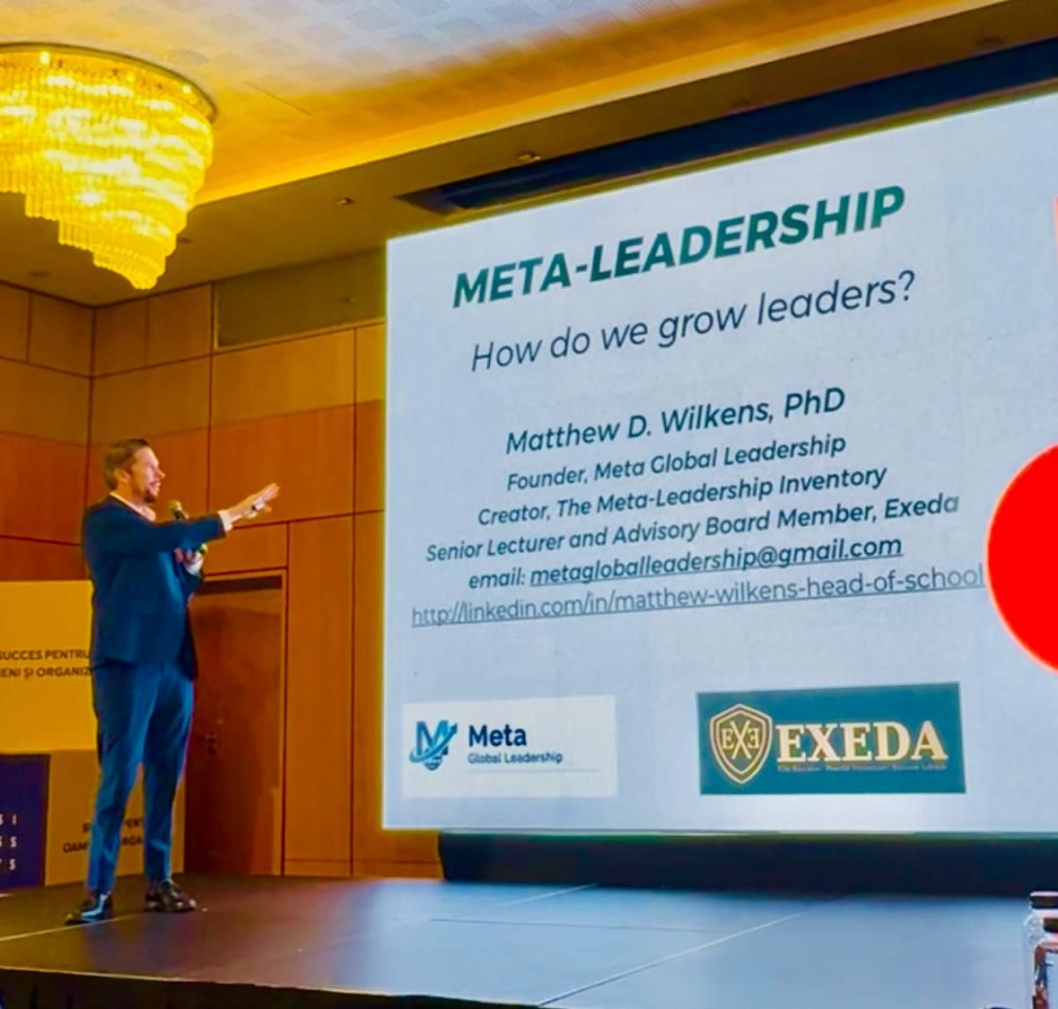 Dr. Wilkens delivering a Meta-Leadership keynote at Business Days in Bucharest