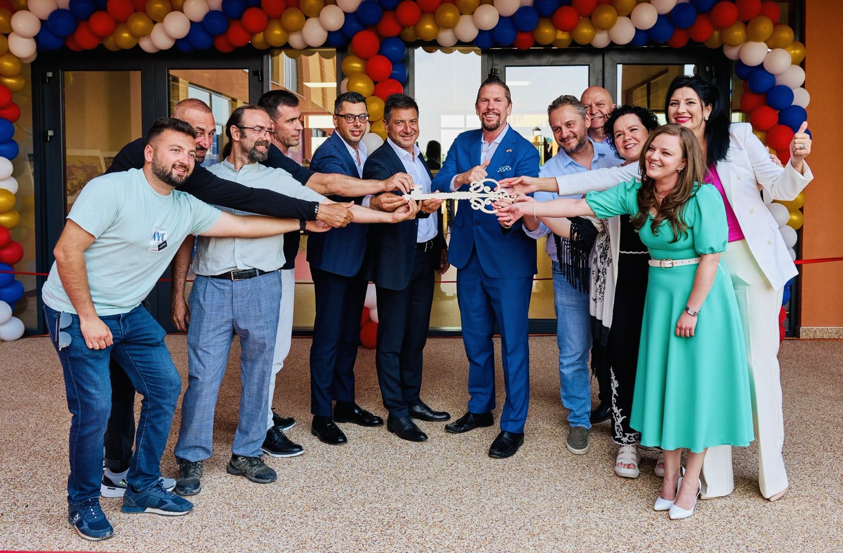 Ribbon-cutting ceremony for a new Preschool–G12 campus