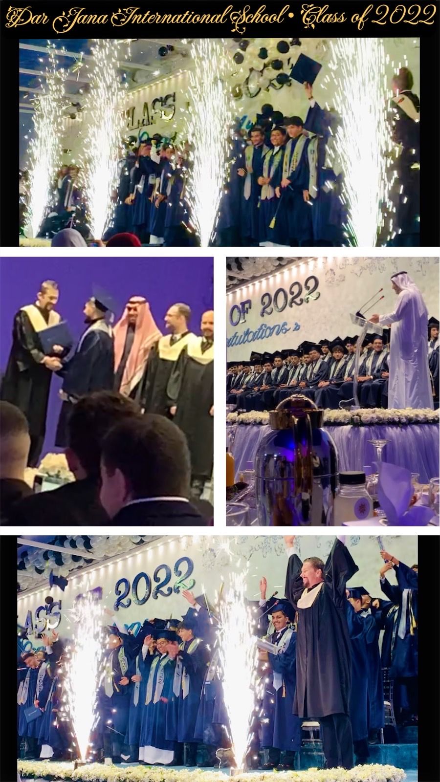 Dar Jana International School Class of 2022 graduation ceremony collage
